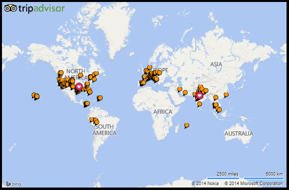 Tripadvisor Map Of Places Visited Countries Visited – Happy Travelling Feet